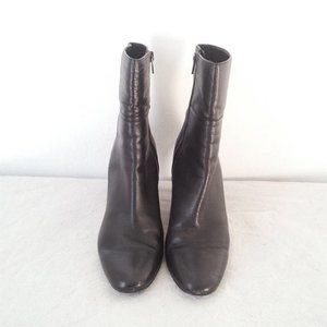 Black Wedge Ankle Boots